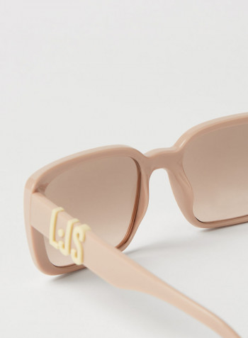 Women's Full Rim Injected Rectangle Sunglasses - Lens Size: 54 mm