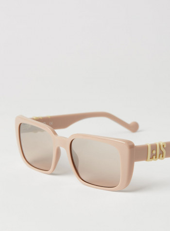 Women's Full Rim Injected Rectangle Sunglasses - Lens Size: 54 mm