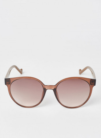 Women's Full Rim Injected Round Sunglasses - Lens Size: 54 mm