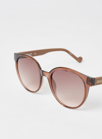 Women's Full Rim Injected Round Sunglasses - Lens Size: 54 mm