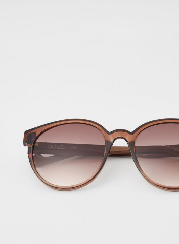 Women's Full Rim Injected Round Sunglasses - Lens Size: 54 mm