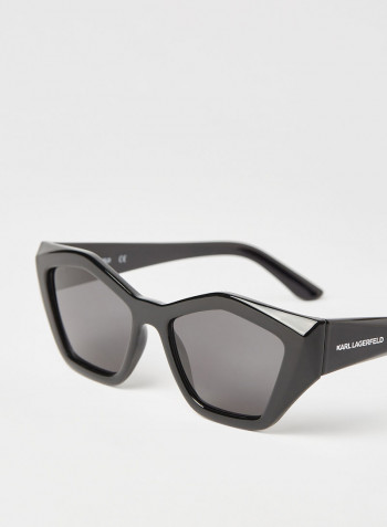 Women's Rull Rim Injected Modified Rectangle Sunglasses - Lens Size: 54 mm