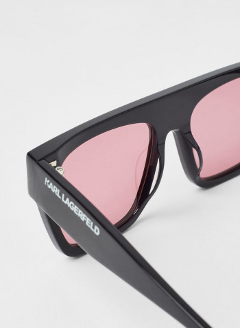 Women's Full Rim Acetate Modified Rectangle Sunglasses - Lens Size: 52 mm