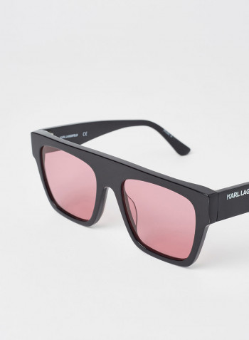 Women's Full Rim Acetate Modified Rectangle Sunglasses - Lens Size: 52 mm