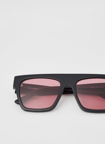 Women's Full Rim Acetate Modified Rectangle Sunglasses - Lens Size: 52 mm