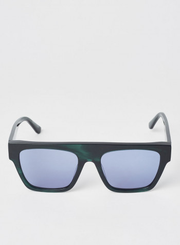 Women's Full Rim Acetate Modified Rectangle Sunglasses - Lens Size: 52 mm