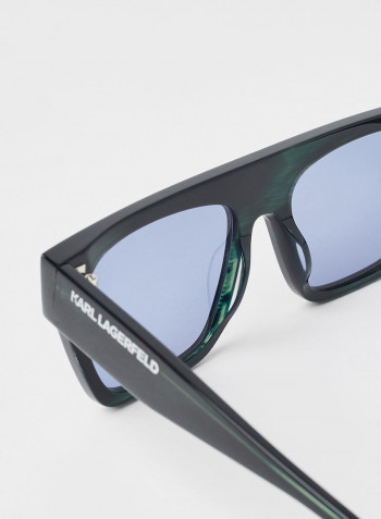 Women's Full Rim Acetate Modified Rectangle Sunglasses - Lens Size: 52 mm