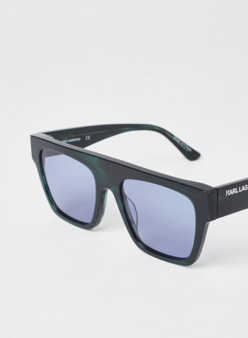 Women's Full Rim Acetate Modified Rectangle Sunglasses - Lens Size: 52 mm