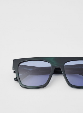 Women's Full Rim Acetate Modified Rectangle Sunglasses - Lens Size: 52 mm