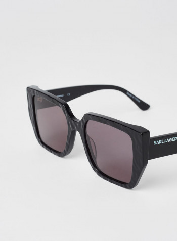 Women's Full Rim Acetate Modified Rectangle Sunglasses - Lens Size: 52 mm