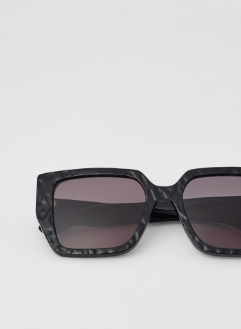 Women's Full Rim Acetate Modified Rectangle Sunglasses - Lens Size: 52 mm