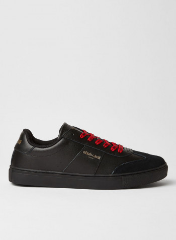 Logo Printed Low Top Sneaker Black