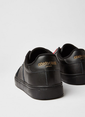 Logo Printed Low Top Sneaker Black