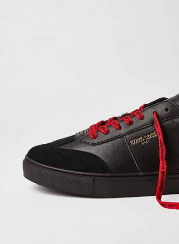 Logo Printed Low Top Sneaker Black