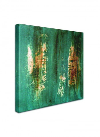 The Wash Canvas Wall Art Green 18 x 18inch