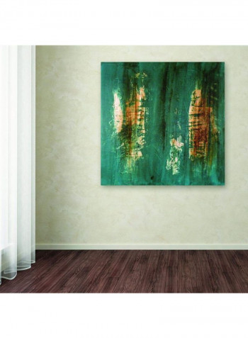 The Wash Canvas Wall Art Green 18 x 18inch