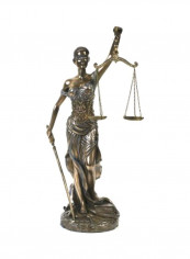 Blind Justice Statue Brown 12inch