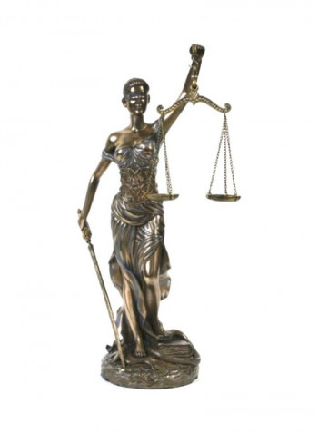 Blind Justice Statue Brown 12inch