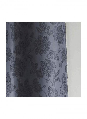 Set Of 2 Polyester Printed Window Curtain Slate Blue 84x54inch