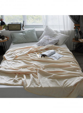 Cozy Soft Comfortable Blanket Cotton Cream 200x230centimeter