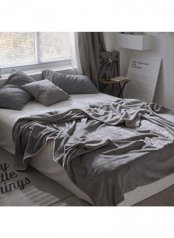 Cozy Soft Comfortable Blanket Cotton Grey 200x230centimeter