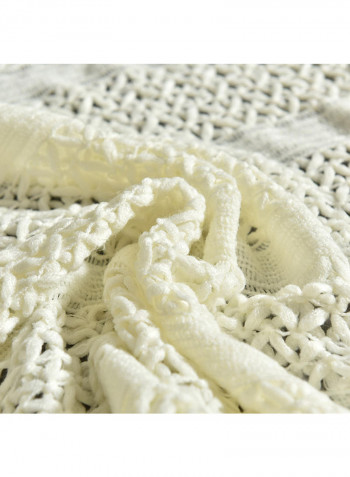 Solid Color Soft Warm Bedding Polyester Beige 130x150centimeter