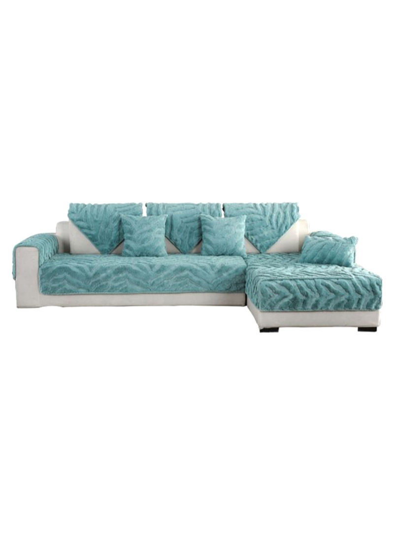 Anti-Slip Modern Style Sofa Slipcover Turquoise Blue
