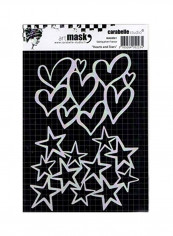 Hearts And Stars Mask White/Pink/Green