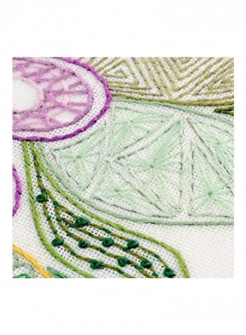 Lovely Flower Embroidery Kit Purple/Green