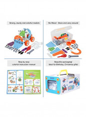 132-Piece 5-In-1 Build And Play Stem Construction Building Kit