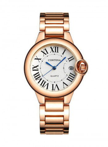 Women's Date Display Stainless Steel Analog Watch NSSB037007075