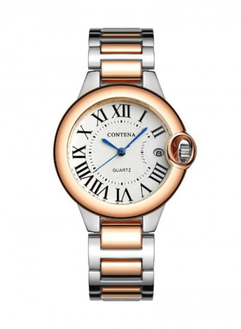 Women's Date Display Stainless Steel Analog Watch NSSB037007076