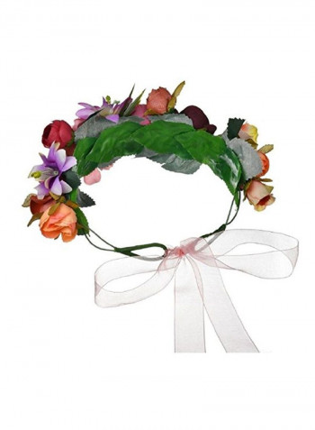 Floral Headband Red/Green/White