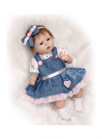 Reborn Lifelike Doll Set with Dress 40x12x20cm