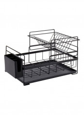 Multi-Functional Kitchen Storage Shelf Black 51x32x30cm
