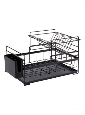 Multi-Functional Kitchen Storage Shelf Black 51x32x30cm
