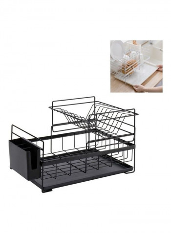 Multi-Functional Kitchen Storage Shelf Black 51x32x30cm