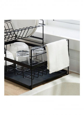 Multi-Functional Kitchen Storage Shelf Black 51x32x30cm