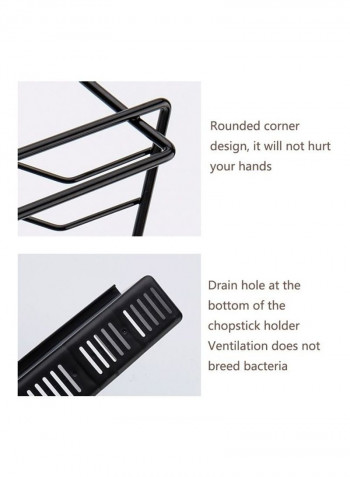 Multi-Functional Kitchen Storage Shelf Black 51x32x30cm