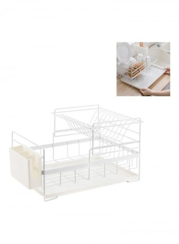 Multi-Functional Kitchen Storage Shelf White 51x32x30cm