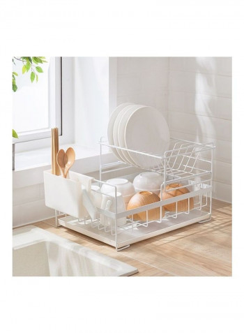 Multi-Functional Kitchen Storage Shelf White 51x32x30cm