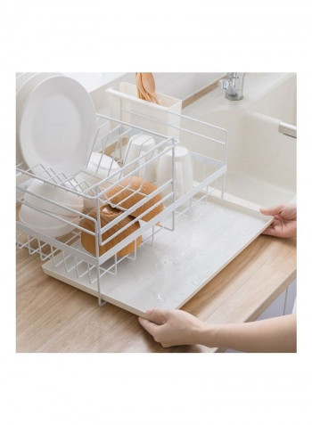 Multi-Functional Kitchen Storage Shelf White 51x32x30cm