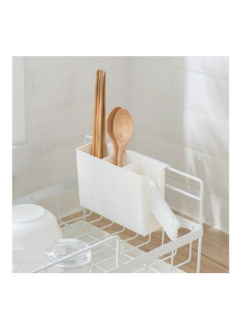 Multi-Functional Kitchen Storage Shelf White 51x32x30cm