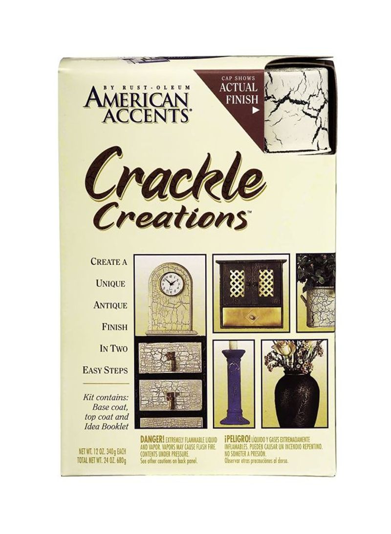 Actual Finish American Accents Crackle Creations Kit Antiqued Ivory