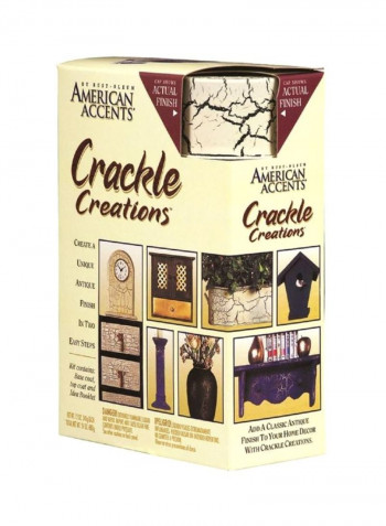 Actual Finish American Accents Crackle Creations Kit Antiqued Ivory