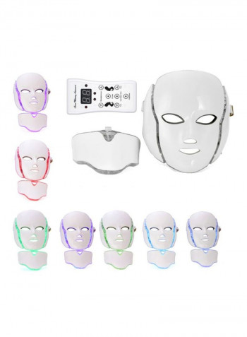 LED Optical Whitening Face Mask Instrument أبيض/أسود 230x200ملليمتر