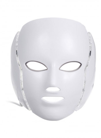 LED Optical Whitening Face Mask Instrument أبيض/أسود 230x200ملليمتر