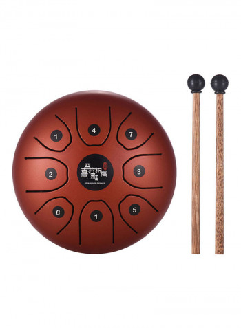 8-Tone Steel Tongue Drum With Carry Bag
