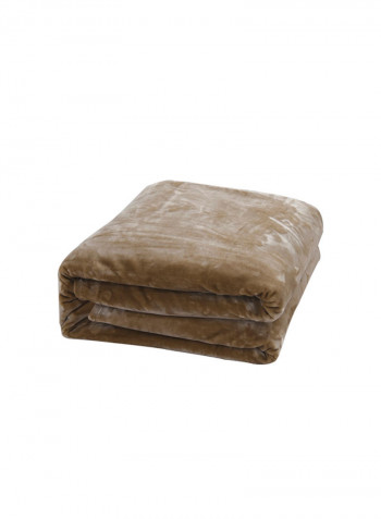 Soft Thicken Comfortable Bed Blanket Cotton Brown 200x230centimeter