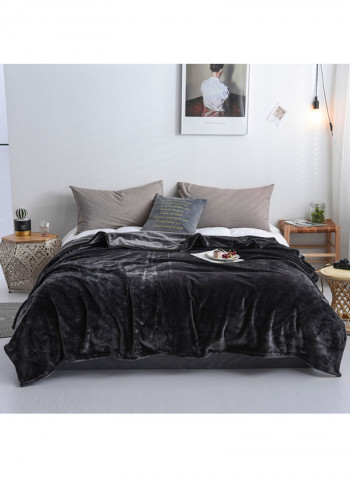 Soft Thicken Comfortable Bed Blanket Cotton Grey 200x230centimeter